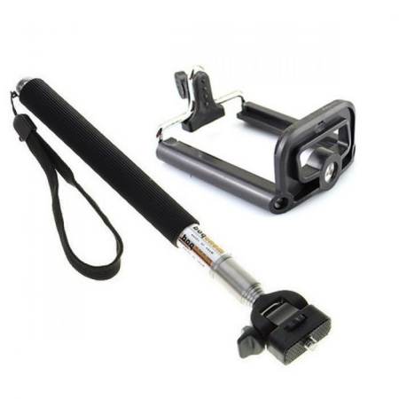 Universal clip lens 3 in1 เลนส์มือถือ (สีดำ) + Monopod Selfie Z07-1 (สีดำ) แถมฟรี Remote Shutter (สีขาว)