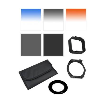 จัดชุด ND filter Adapter Ring 82มม.(สีน้ำเงิน/สีส้ม) ND 2+ ND 4+ ND 8+ Filter Holder+ Hood+กระเป๋าเก็บฟิลเตอร์