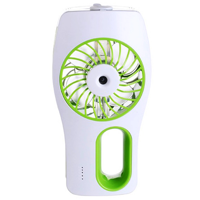 Water Supply Beauty Replenishment Fan พัดลมไอน้ำแฟชั่นแบบพกพา (สีเขียว)