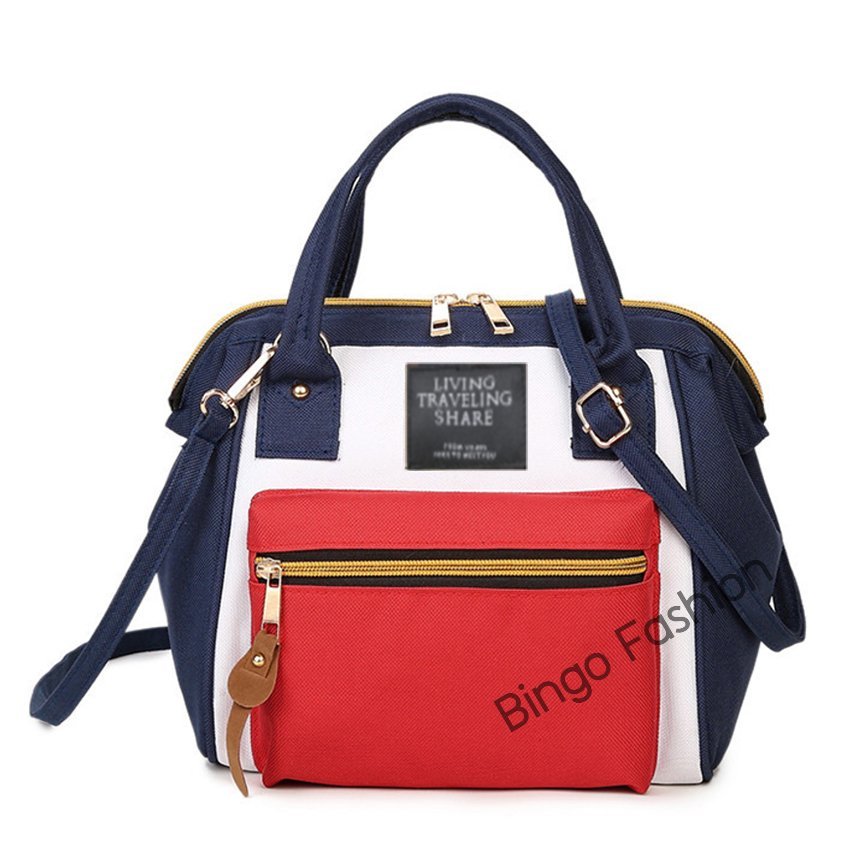 Wonderful Bingo fashion Japan Women Bag กระเป๋าสะพายข้างสำหรับผู้หญิง (Bluered) Wonderful Bingo fashion Japan Women Bag กระเป๋าสะพายข้างสำหรับผู้หญิง (Bluered)
