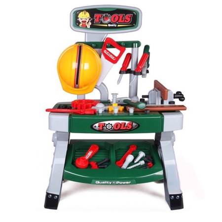 Worktoys ชุดโต๊ะเครื่องมือช่าง ชุดใหญ่ (สีเขียว )