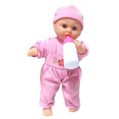 Worktoys Lovely Doll ตุ๊กตาดูดนม (สีชมพู)