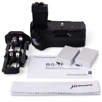 ราคา XCSource แบตเตอรี่กริป+แบตเตอรี่ 2 ก้อน สำหรับ Canon EOS 550D 600D 650D 700D (สีดำ) รีวิว