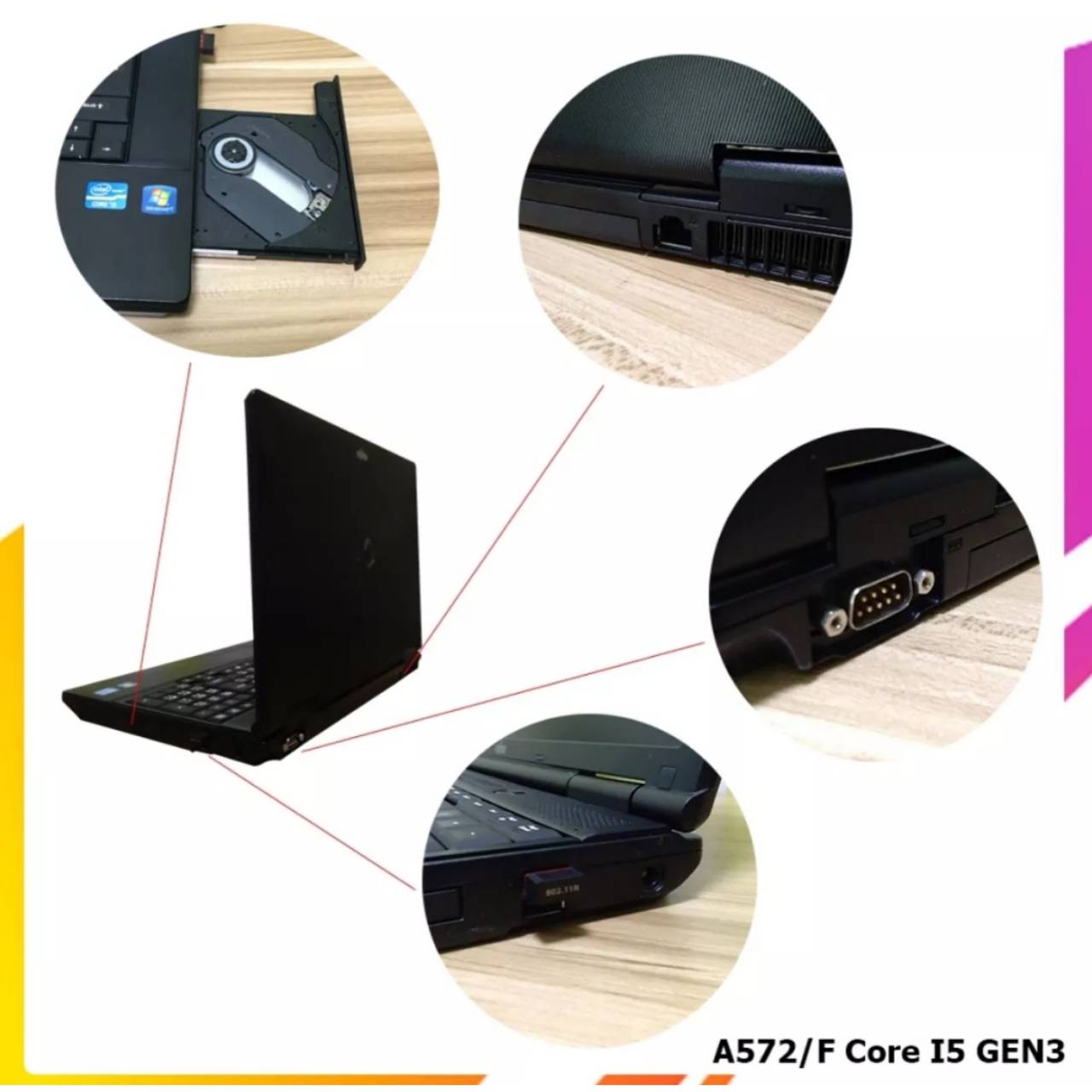 ภาพที่ให้รายละเอียดเกี่ยวกับ Notebook Fu Core i5 Gen3 (Ram 4GB) โน๊ตบุ๊คมือสอง เรียนออนไลน์ เล่นเกมส์ ดูหนัง ฟังเพลง ทำงาน (รับประกัน 3 เดือน)