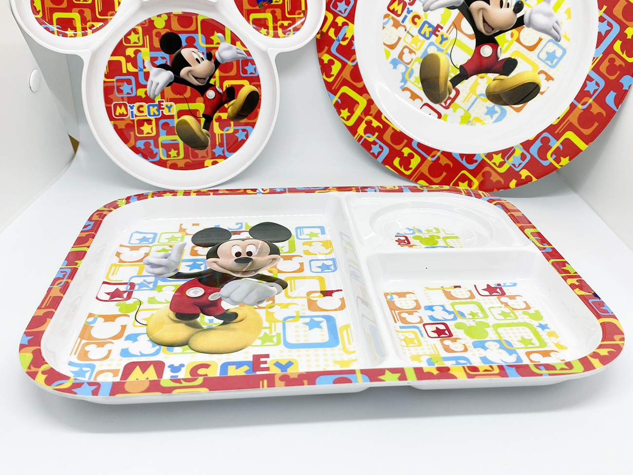 รูปภาพเพิ่มเติมของ [ขายแยกชิ้น] จานเมลามีน ช้อนส้อมเด็ก ถาดหลุม ถ้วยน้ำเด็ก มิกกี้ฟันแทซ  Disney Mickey Mouse Sare ศรีไทยซุปเปอร์แวร์ / 1 ชิ้น ; items sell SEPERATELY