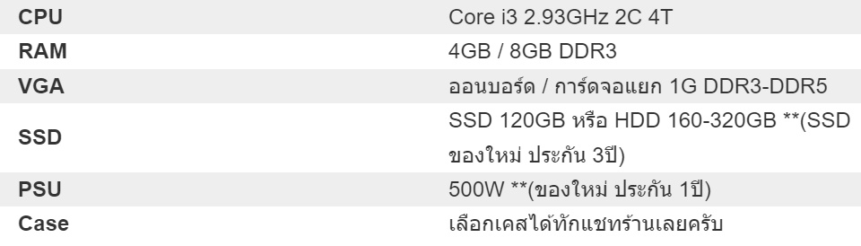 รูปภาพเพิ่มเติมเกี่ยวกับ [COMZING] คอมเล่นเกม Core i3 2C 4T | RAM 8GB | มีการ์ดจอแยก เล่นเกมได้ | SSD 120GB คอมเล่น Freefire PubgM PB SF เกมส์อออนไลน์อื่นๆ พร้อมใช้งาน