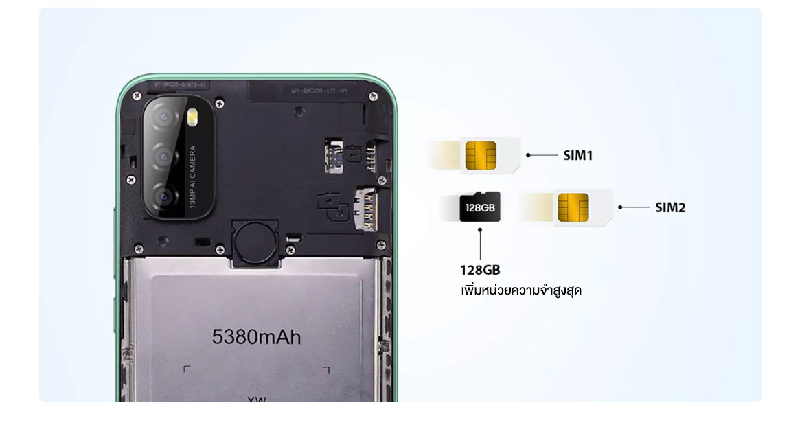 รูปภาพเพิ่มเติมของ Blackview สมาร์ทโฟน โทรศัพท์มือถือA70 Pro ของแท้100% 4GB + 32GB รองรับภาษไทย เซ็นเซอร์ลายนิ้วมือ กล้องหน้า5MP หลัง13MP 4G LTE