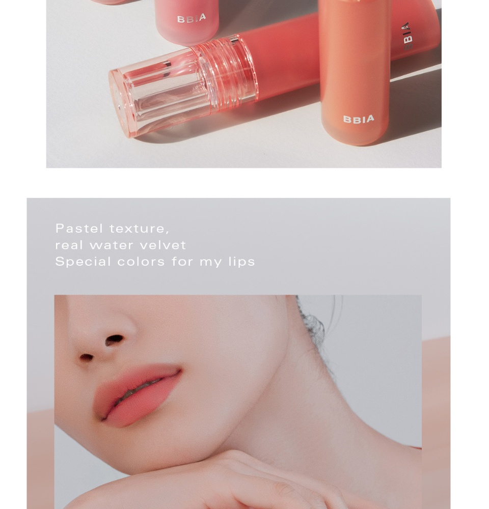 มุมมองเพิ่มเติมของสินค้า Bbia Water Velvet Tint #เปีย (ลิปทินท์, เนื้อน้ำ, ทาได้ทุกวัน)