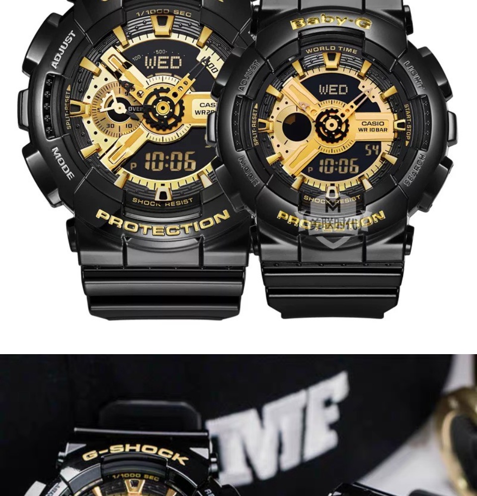 เกี่ยวกับสินค้า 【1คู่ 】【 G SH OCK + BabyG】ดูคู่รัก แท้ 100% นาฬิกาแท้ 100% นาฬิกา G SH OCK GA-110GB-1ADR กล่องใบครบทุกอย่างประหนึ่งซื้อจากห้าง พร้อมรับประกัน 1 ปี CMG