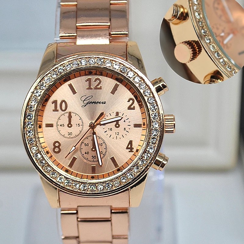 รายละเอียดเพิ่มเติมเกี่ยวกับ Riches Mall RW058 นาฬิกาข้อมือผู้หญิง นาฬิกา GENEVA ควอตซ์ นาฬิกาผู้ชาย นาฬิกาข้อมือ นาฬิกาแฟชั่น Watch สายสแตนเลส พร้อมส่ง