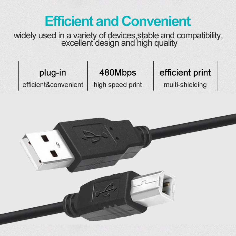 ลองดูภาพสินค้า สายปริ้นเตอร์ สายUSB Printerสายต่อเครื่องปริ้นเตอร์ ความยาว1.5/3เมตร เชื่อมต่อกับปริ้นเตอร์ สำหรับเครื่องปริ้นเตอร์,สแกนเนอร์A60