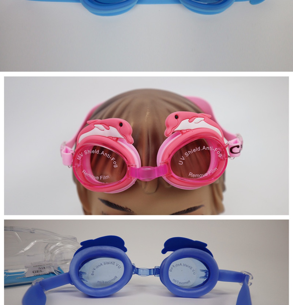 รูปภาพเพิ่มเติมของ พร้อมส่ง"แว่นตาว่ายน้ำเด็กผู้หญิง เด็กผู้ชาย ป้องกันหมอก HD UV Anti-Fog ลายการ์ตูน ใส่ดำน้ำ ไม่ระคายเคืองตา