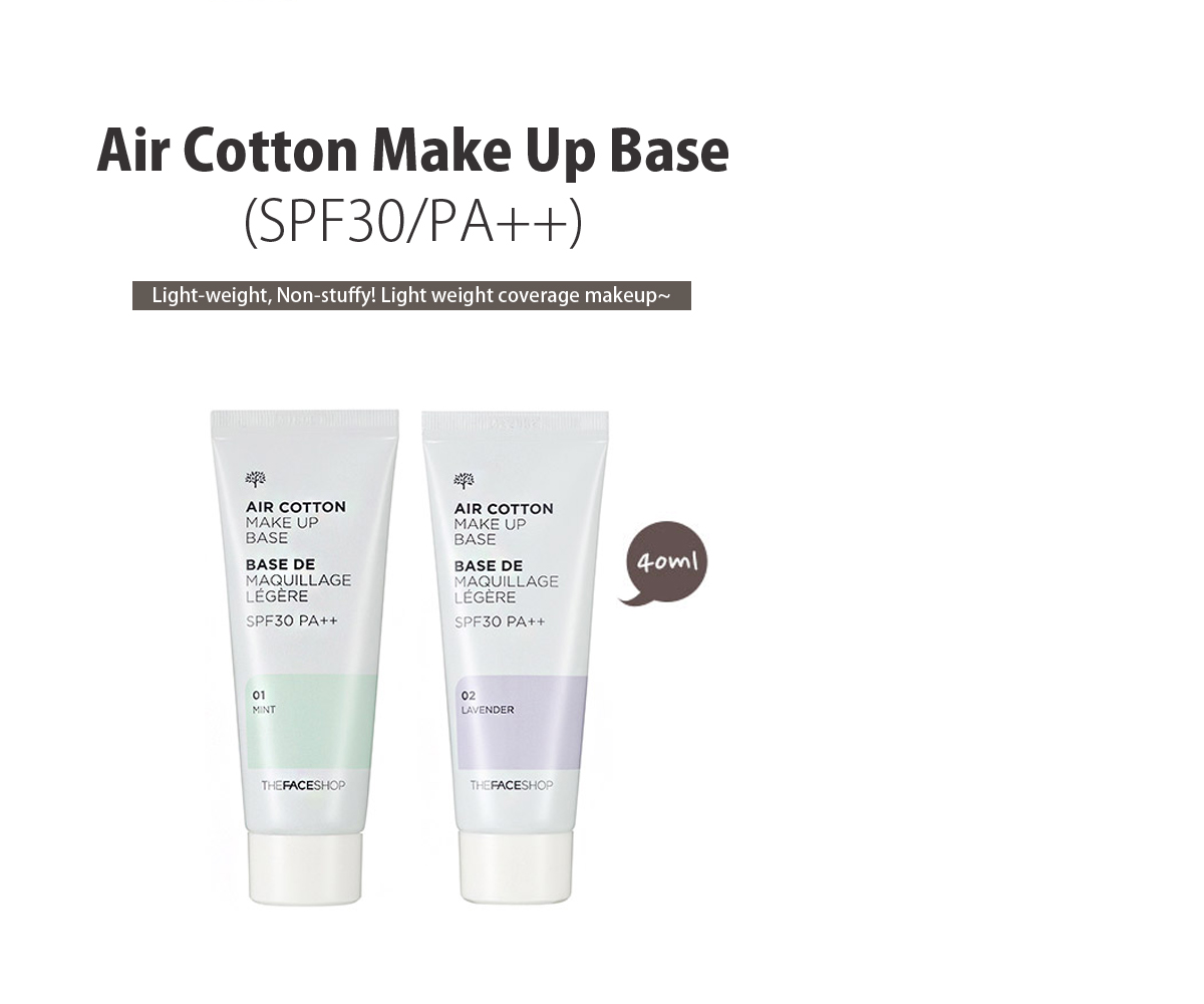 The Face Air Cotton Makeup Base Lavender Review Mugeek Vidalondon