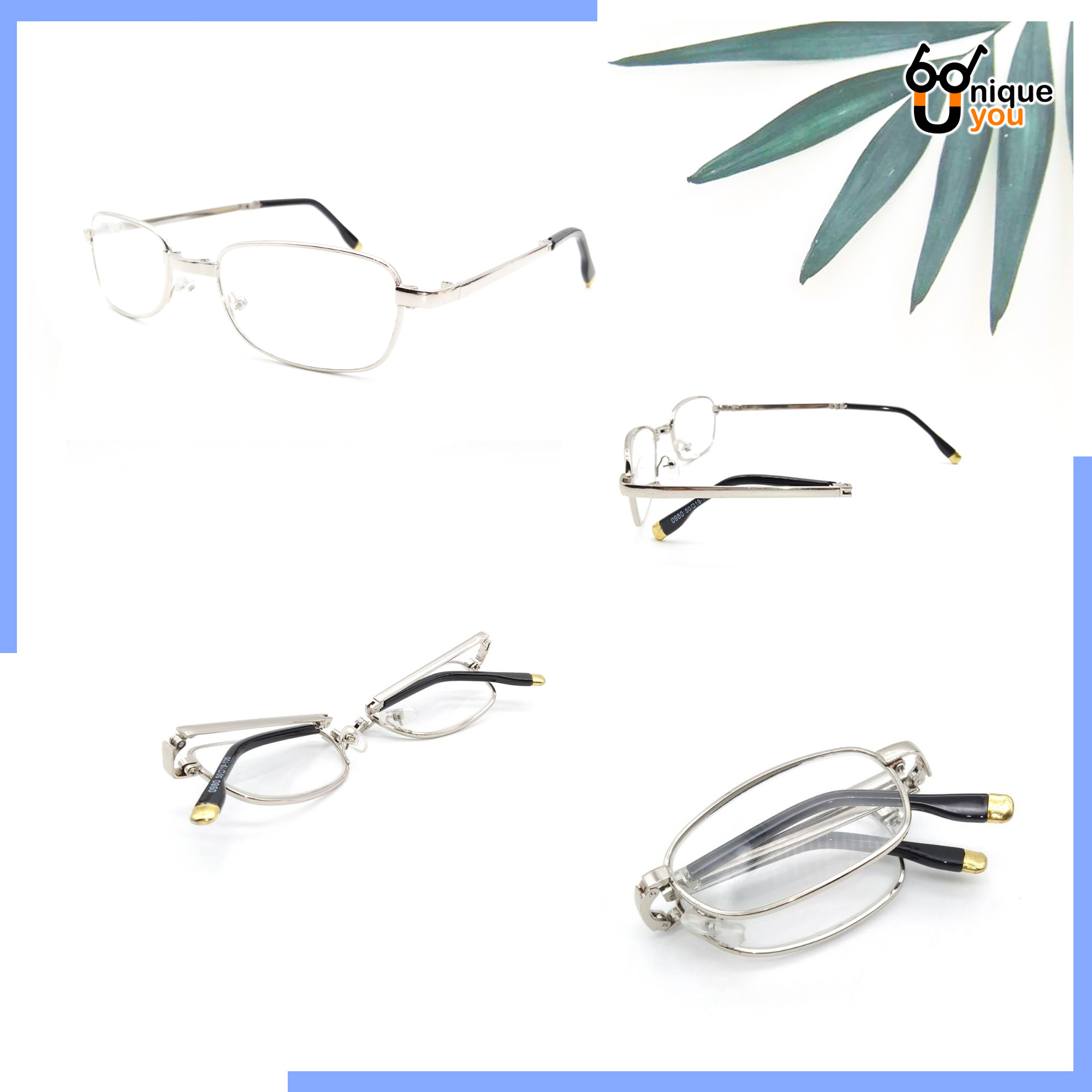 ภาพอธิบายเพิ่มเติมของ Uniq แว่นสายตายยาว พับได้ เลนส์กระจก แว่สายตากรอบแว่นพับได้ แว่นตาพับได้ แว่นสำหรับอ่านหนังสือ แว่นผู้สูงอายุ แว่นสายตาสำหรับอ่านหนอ