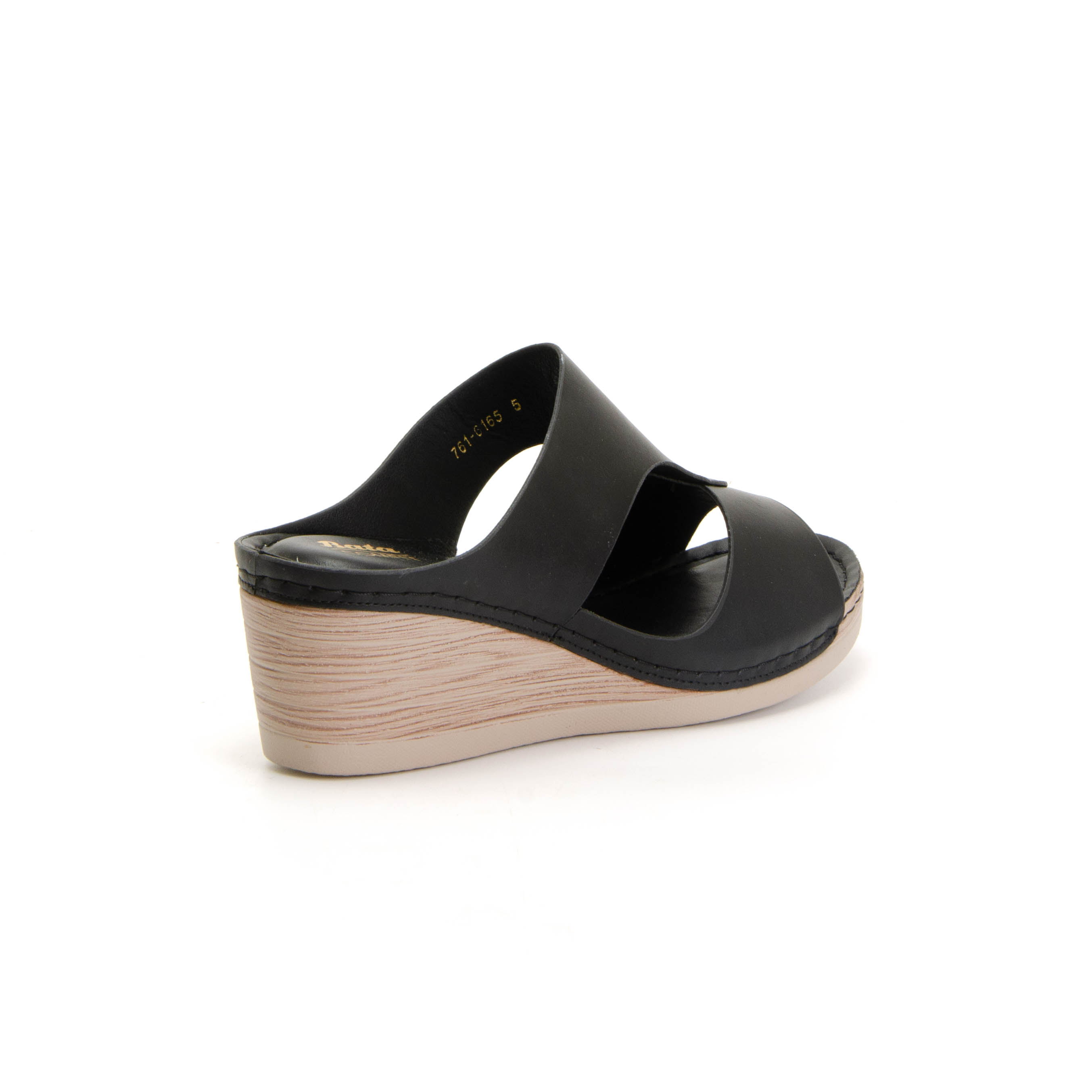เกี่ยวกับ Bata COMFIT WEDGE รองเท้าส้นเตารีด แบบสวม เปิดส้น สีดำ รหัส 7616165 Ladiesheel Fashion