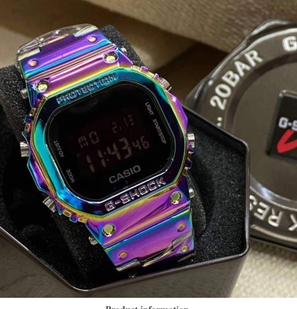 เกี่ยวกับสินค้า !!!! มาใหม่ นาฬิกาข้อมือแฟชั่น GMB-5000 แถมกล่องกระดาษคาสิโอ้ฟรี