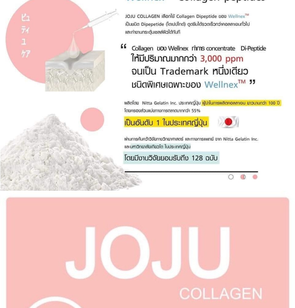 เกี่ยวกับ Joju Collagen [1 กระปุก] [30 เม็ด/กระปุก] โจจูคอลลาเจน Jojuคอลลาเจน สิว ผิวหมองคล้ำ จุดด่างดำ BC คอลลาเจน