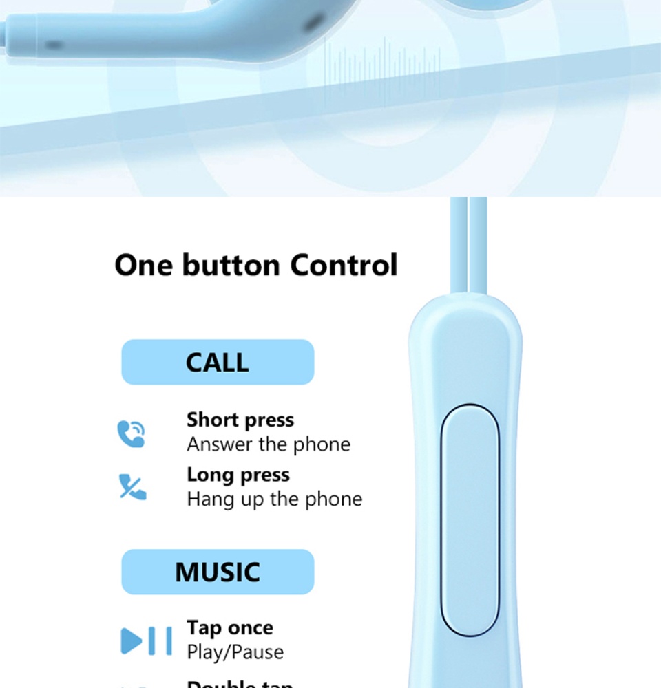 ข้อมูลเพิ่มเติมของ In-Ear หูฟังอินเอียร์ แบบมีสาย กีฬาหูฟังแบบมีสาย Super Bass 3.5 มม. สำหรับเล่นกีฬา ควบคุมสายสนทนา ไมโครโฟนชัด สำหรับ iPhone H SAMSUNG OPPO VIVO Xiaomi Realme