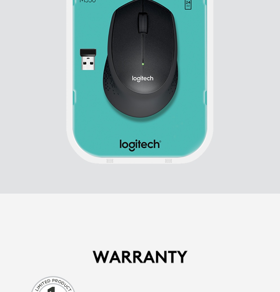 เกี่ยวกับสินค้า Logitech M330 Silent Plus Wireless Mouse (เมาส์ไร้เสียงไร้สาย เชื่อมต่อ USB  ลดเสียง 90% ถ่าน 1 ก้อนใช้ได้นาน 2 ปี)