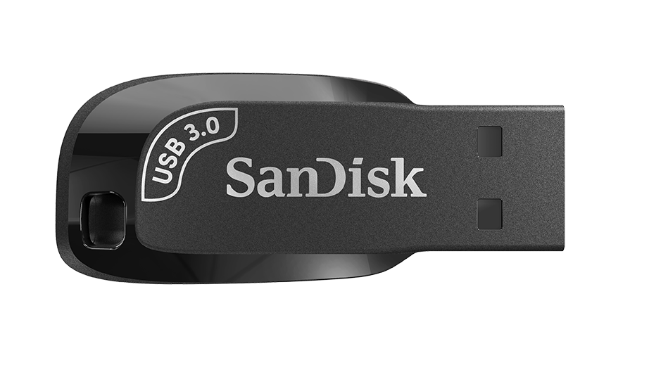 ลองดูภาพสินค้า SanDisk Ultra Shift USB 3.0 Flash Drive 128GB (SDCZ410-128G-G46) Black compact design แฟลซไดร์ฟ แฟลตได ประกัน Synnex 5ปี