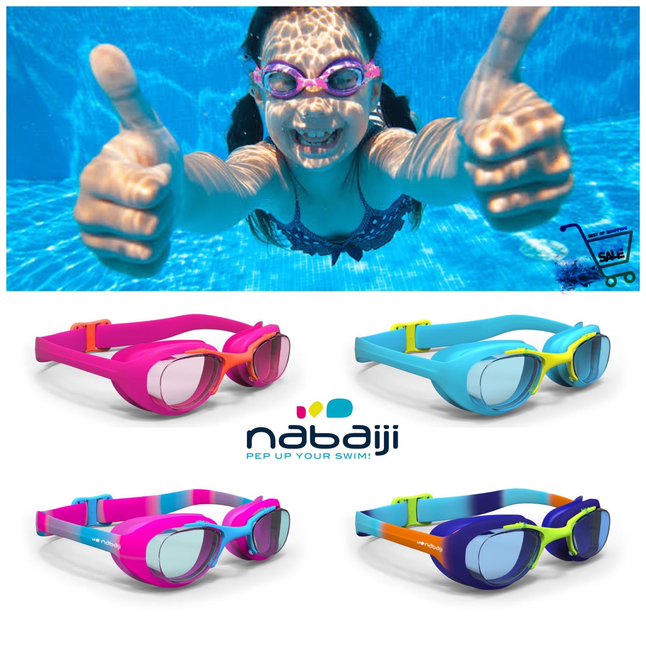 ภาพที่ให้รายละเอียดเกี่ยวกับ แว่นตาว่ายน้ำสำหรับเด็ก แว่นว่ายน้ำเด็ก แว่นตาว่ายน้ำ รุ่น 100 XBASE NABAIJI แท้ ปรับเลนส์ได้ SWIMMING GOGGLES SIZE S