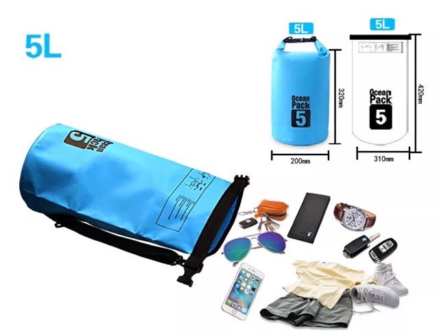 ภาพประกอบคำอธิบาย Plum Mall กระเป๋าแบบกันน้ำ ถุงกันน้ำ ถุงทะเล Ocean Pack Waterproof Bag  2L/3L/5L