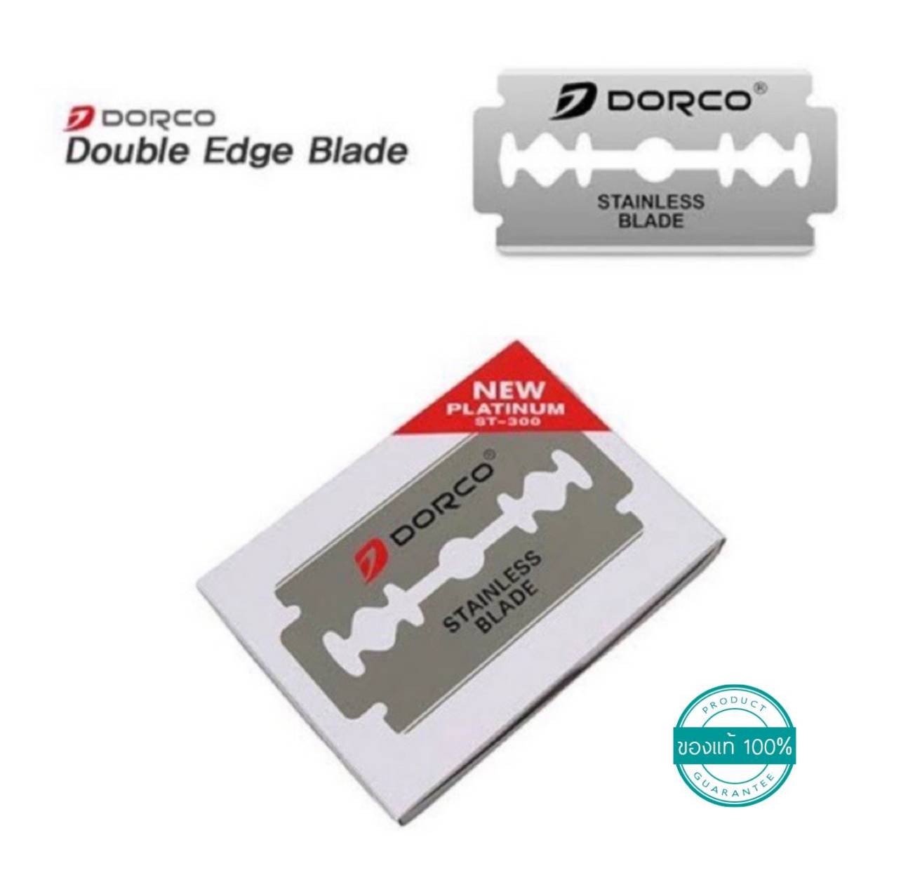 ภาพที่ให้รายละเอียดเกี่ยวกับ ใบมีดโกนหนวด ดอร์โก ดองโก้ ขนาดบรรจุ 1 กล่อง 100 ใบ/DORCO 20 Packets 5 Blades