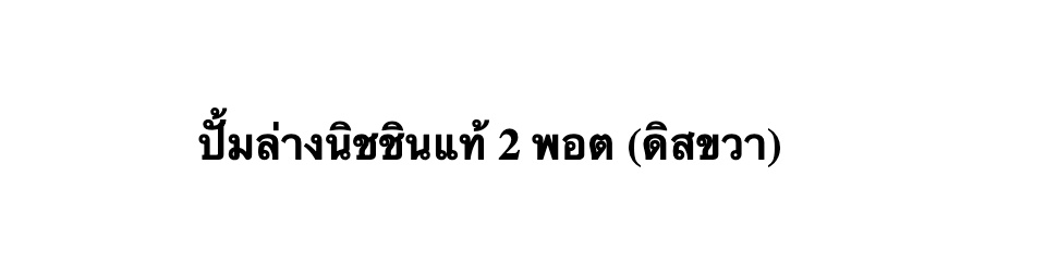 ภาพประกอบของ ปั้มนิชชิน แท้ สีเงิน (2พอทดิสขวา) ปั้มแท้นิชชิน ปั้มล่างแท้นิชชิน2พอท ปั้มนิชชิน2พอท ปั้ม2พอท ปั้ม2pot ปั้มนิชชิน