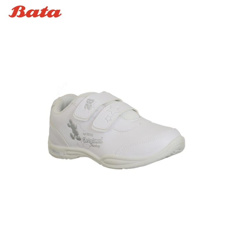 ภาพประกอบของ Bata SPORTS antibac CLASSIC MICKEY รองเท้านักเรียน แบบแปะ สีขาว รหัส 3411164 / 4411164 School