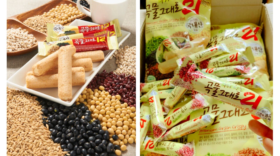 ภาพประกอบของ ขนมเกาหลี Gaemi Premium Grain Crispy Roll คริสปี้โรล KEMY ธัญพืชแท่ง สอดไส้ครีม ขนมชื่อดังจากเกาหลี ถุงใหญ่ 150/180g