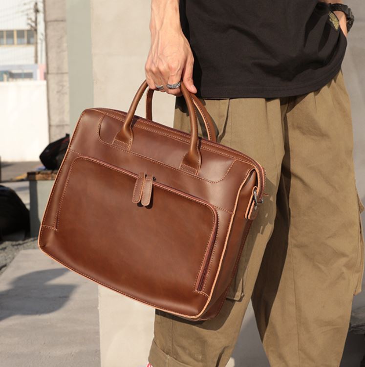 รูปภาพของ S กระเป๋าผู้ชาย กระเป๋าสะพายข้าง กระเป๋าสะพายไหล่ กระเป๋าถือ กระเป๋าNotebook ขนาดจอ 12 นิ้ว เเนวธุรกิจ