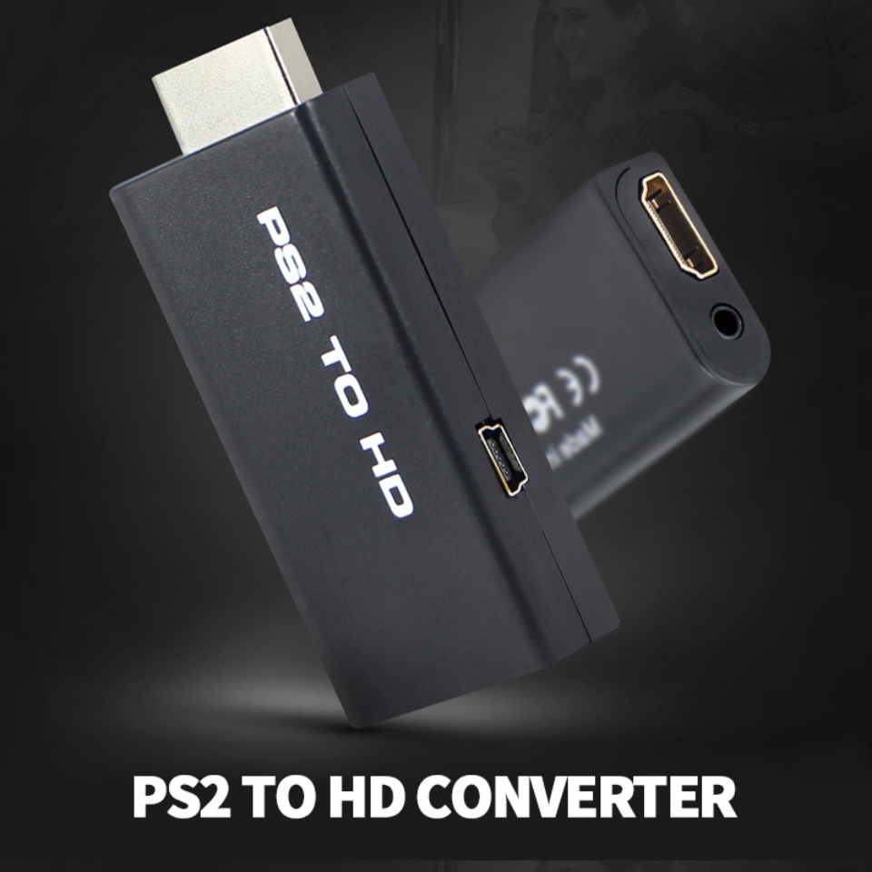 ข้อมูลเกี่ยวกับ อะแดปเตอร์ PS2 TO HD Video Converter Adapter with 3.5mm Audio O+USB Cable for PS2 to HD Sts All PS2 Display Modes D65