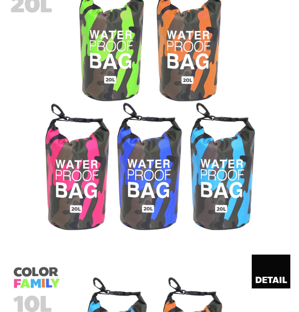 รูปภาพของ กระเป๋ากันน้ำ กันฝุ่น ถุงกันน้ำ ถุงทะเล WATERPROOF BAG กระเป๋าสะพายไหล่กันน้ำ ขนาด 10 / 20 ลิตร 5สี