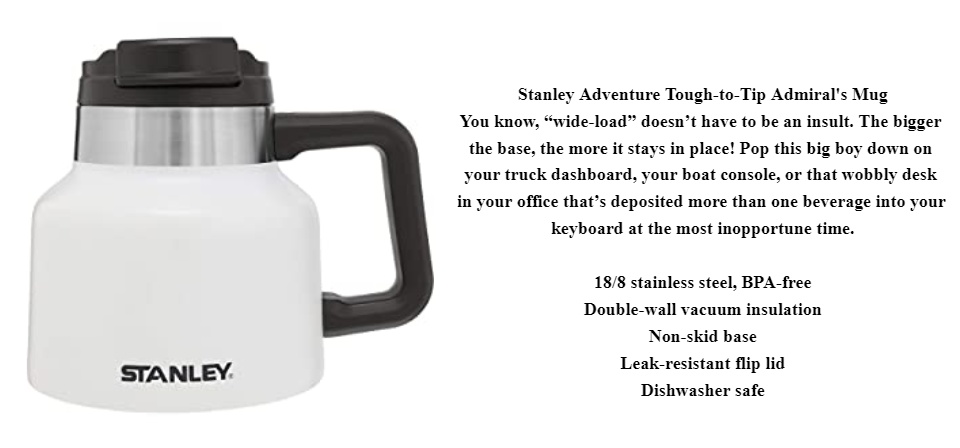 Live - Stanley The Tough-To-Tip Admiral's Mug Hammertone Green