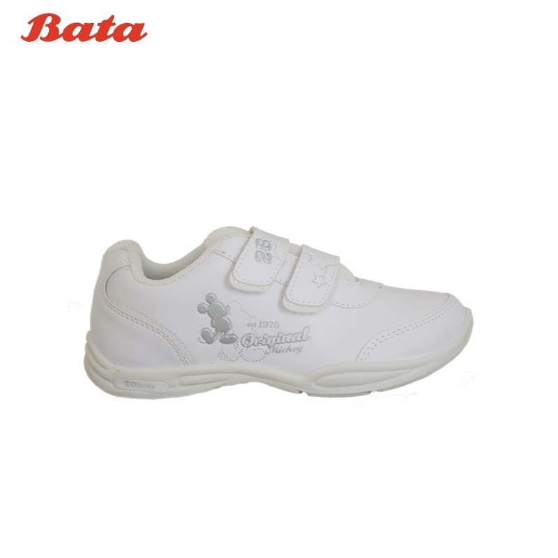 ภาพประกอบของ Bata SPORTS antibac CLASSIC MICKEY รองเท้านักเรียน แบบแปะ สีขาว รหัส 3411164 / 4411164 School