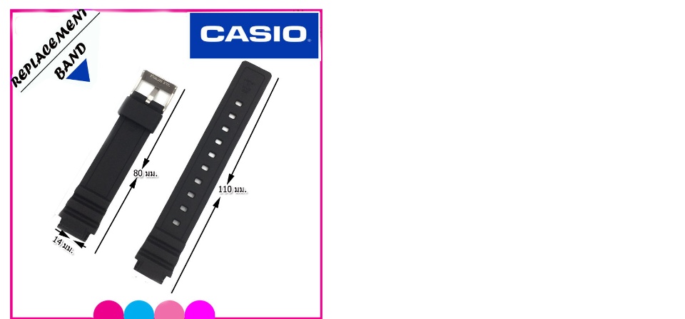 มุมมองเพิ่มเติมของสินค้า สายนาฬิกาคาสิโอ CASIO รุ่น LRW-200H สายนาฬิกาข้อมือผู้หญิง ขนาด 14 มม.สายยางสีดำ สีขาว สีชมพู สายแทนของแท้คุณภาพดี เปลี่ยนสายได้เองไม่ง้อช่าง