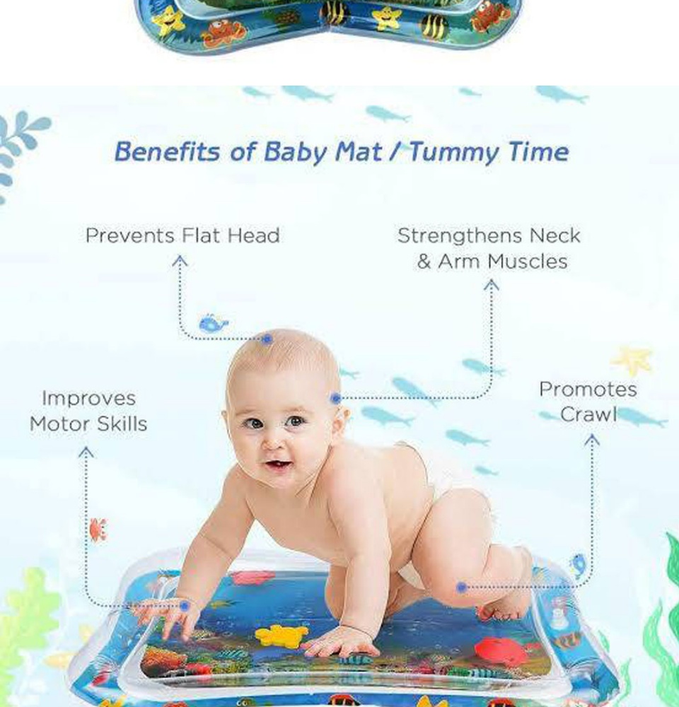 มุมมองเพิ่มเติมของสินค้า No.8  water playpen Water Mat ของเล่นสำหรับเด็กเล็ก เสริมพัฒนาการด้านร่างกาย กระตุ้นการพัฒนากล้ามเนื้อ ของเล่นทารกแรกเกิด