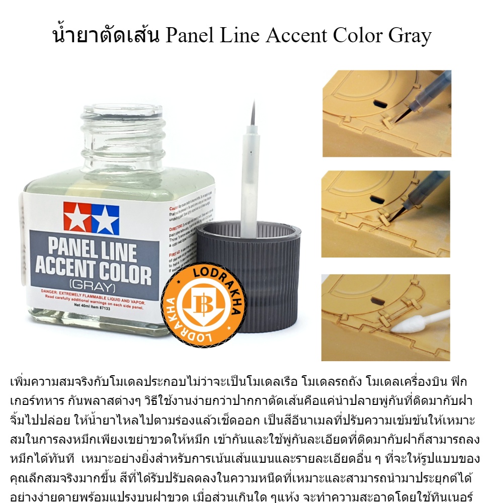 Tamiya Panel Line Accent Color (Gray) 40ml