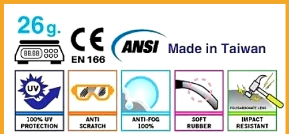 คำอธิบายเพิ่มเติมเกี่ยวกับ Safety Glasses 728 IR5 AF(Action Eyeware) For Welding