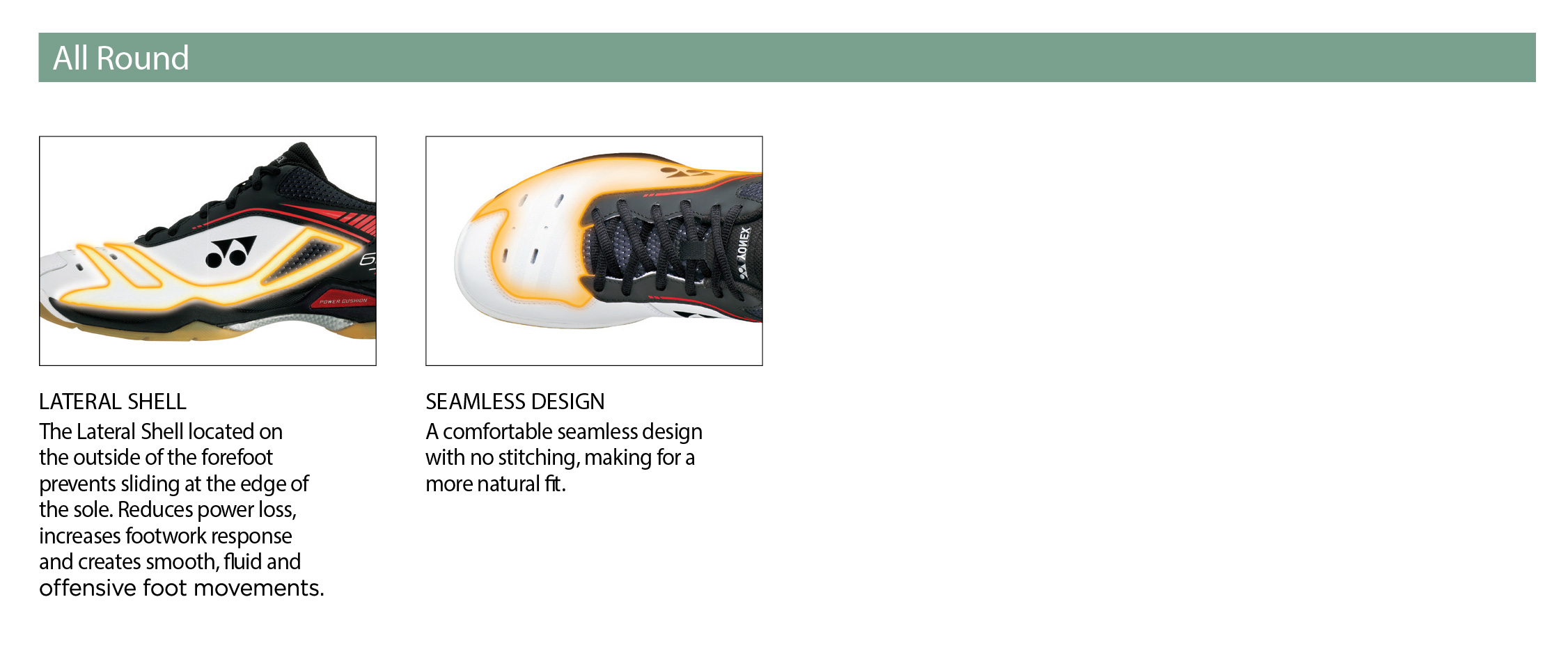 เกี่ยวกับสินค้า รองเท้าแบดมินตัน YONEX รุ่น POWER CUSHION 65 Z  WOMEN  (SHB65ZL) รองเท้าให้ความกระชับเท้าและความมั่นคงเพื่อตอบสนองการเคลื่อนไหวที่รวดเร็ว