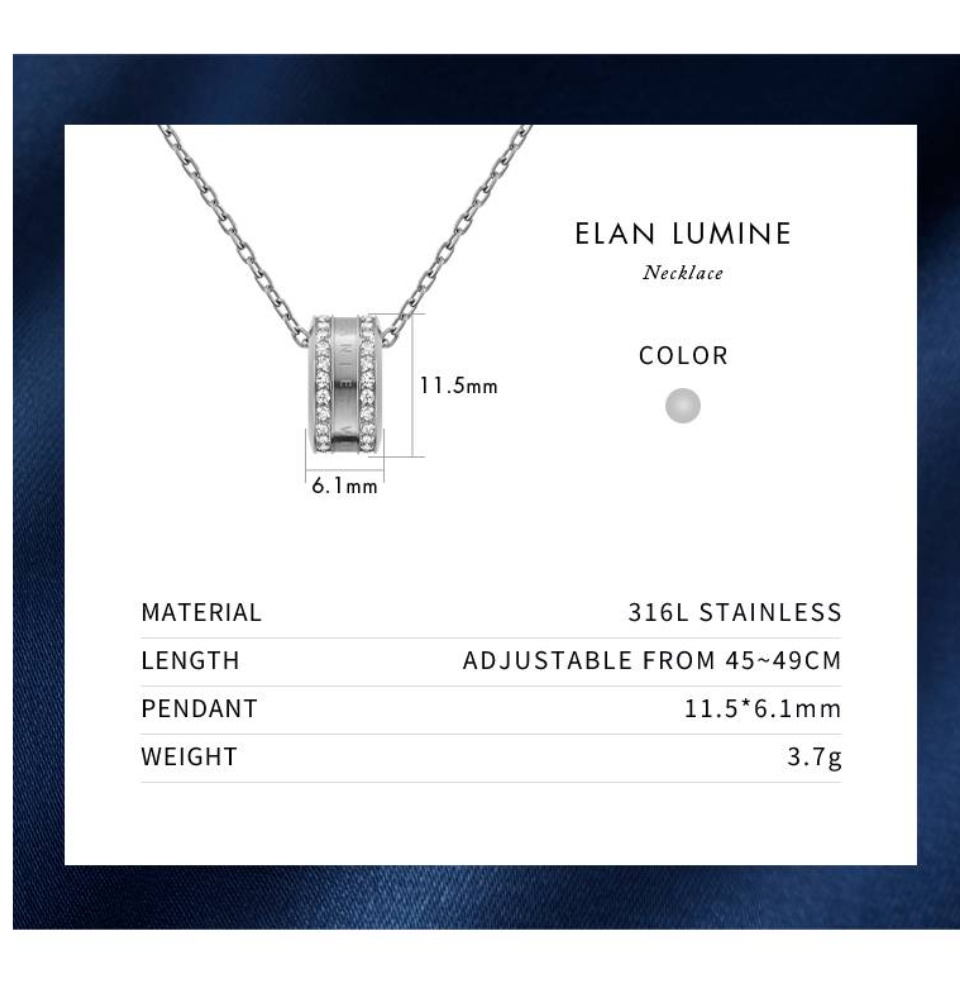 Elan Lumine - Women's Silver pendant necklace