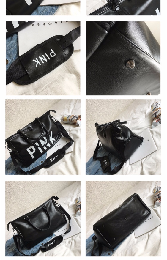 รายละเอียดเพิ่มเติมเกี่ยวกับ eBay aกระเป๋าเดินทาง กระเป๋าฟิตเนส PINK B6005（หนังผสม）