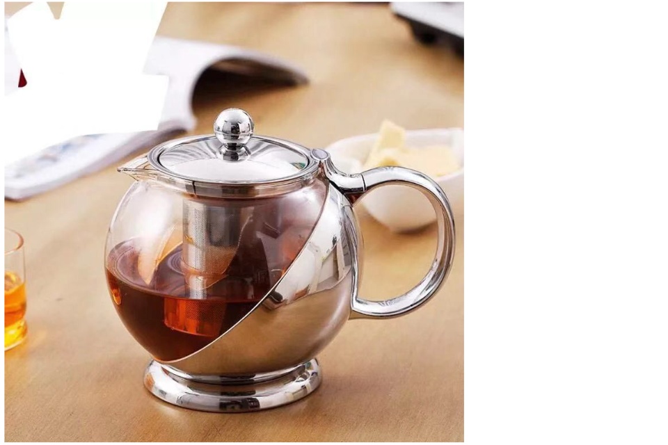 ภาพประกอบของ Tea Pot กาชงชาสแตนเลส ปริมาณ 750มล. กาน้ำชา กาน้ำร้อน กาแก้วชา ปริมาตรกาชงชาสแตนเลส+แก้ว