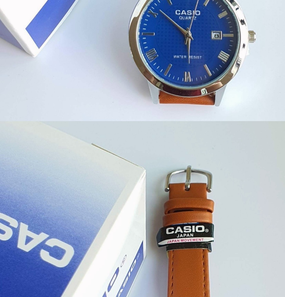 รูปภาพเพิ่มเติมเกี่ยวกับ นาฬิกาผู้ชาย casio นาฬิกากันน้ำ สายนาฬิกา casio นาฬิกาสายหนัง นาฬิกาคาcasioแท้