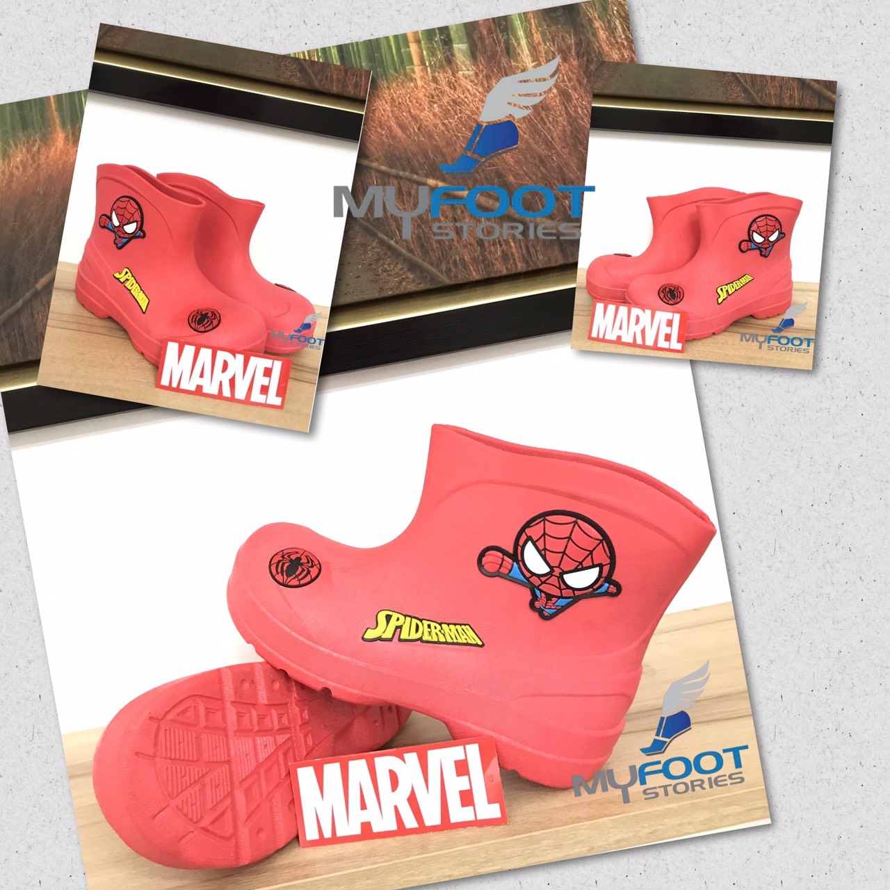 ข้อมูลเกี่ยวกับ รองเท้าบูทเด็กกันน้ำ รองเท้าเด็กกันน้ำ รุ่น BM-01 ลิขสิทธิ์แท้จาก Marvel รองเท้าบูทเด็กPVCกันน้ำ รองเท้าบูทPVCเด็ก - MFS