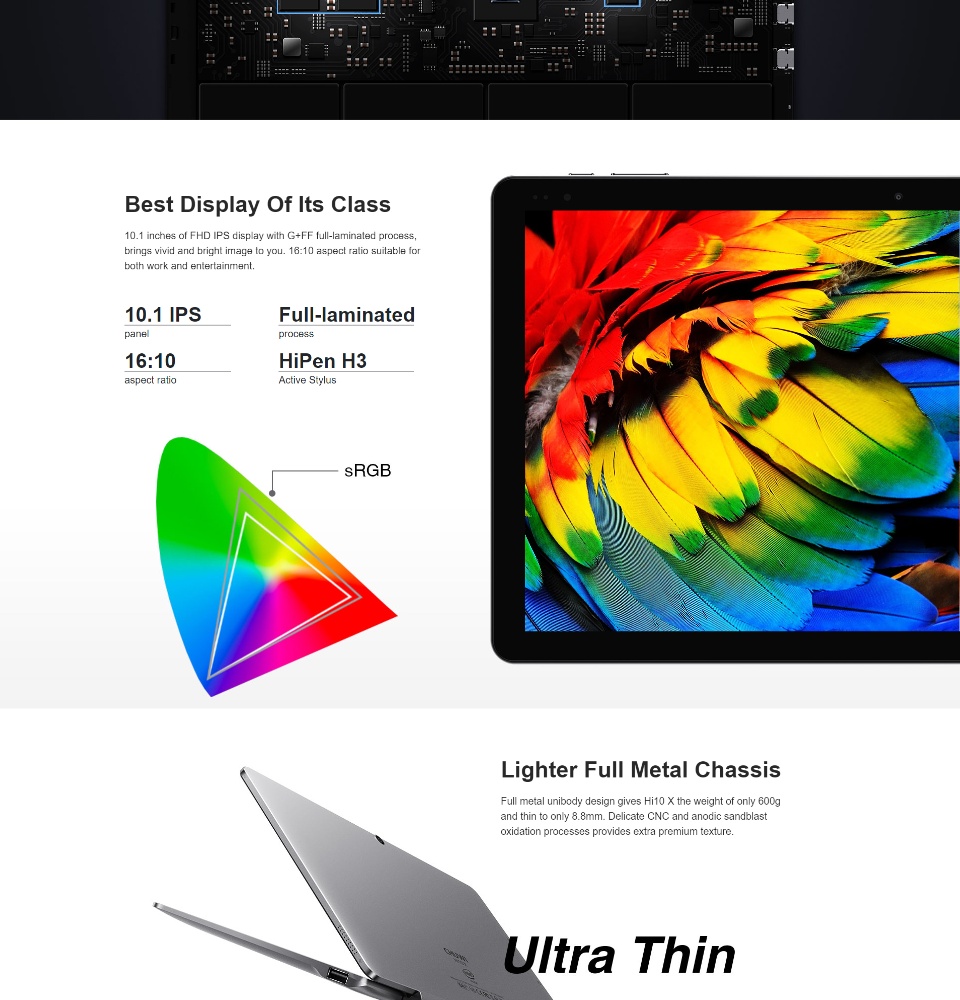 รูปภาพรายละเอียดของ ส่งจากไทย🔥 รับประกัน1ปี❗ แท็บเล็ต Chuwi Hi10 X / Hi10 XR tablet windows 10 N4120 6GB/128GB 10.1" Full HD 7000mAh ทำงานMicrosoftOfficeได้ ลงโปรแกรมได้เหมือนNotebook แถมฟรี!! อะแดปเตอร์และสายชาร์จ