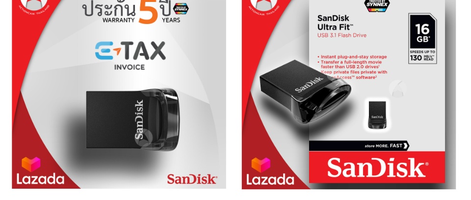 รูปภาพเพิ่มเติมของ SANDISK ULTRA FIT USB 3.1 16GB เร็วขึ้น 15 เท่า อ่าน 130MB/s (SDCZ430_016G_G46) เมมโมรี่ แซนดิส แฟลซไดร์ฟ ประกัน Synnex รับประกัน 5 ปี