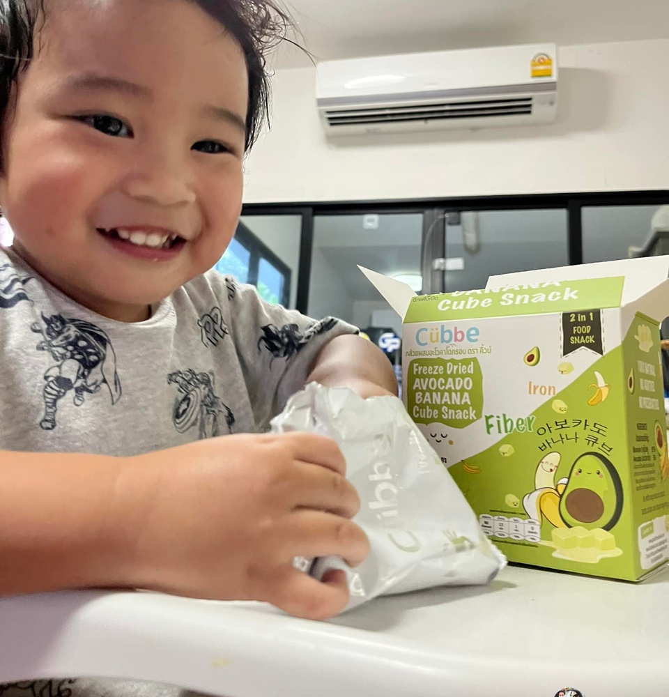 มุมมองเพิ่มเติมของสินค้า Cubbe Baby Snacks(คิ้วบ์) ขนมเด็ก ผลไม้ฟรีซดราย ขนมสำหรับเด็กอายุ 8 เดือนขึ้นไป ละลายง่าย BLW