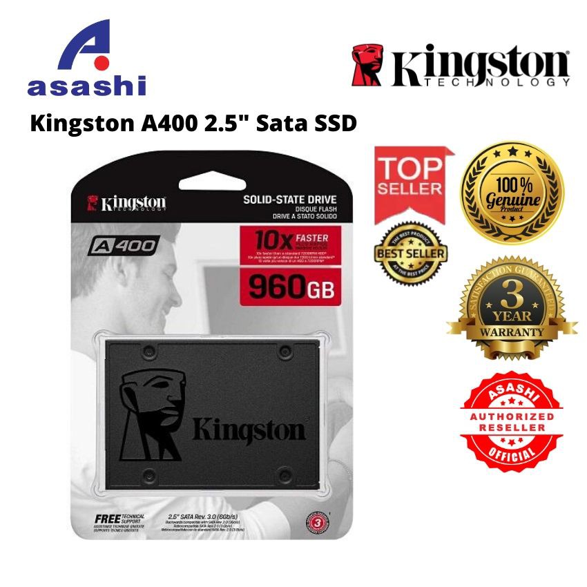 รูปภาพรายละเอียดของ [จัดส่งตลอด 48H]Kingston SSD โซลิดสเตทไดรฟ์/SSD A400 SATA 3.0 2.5inch-120GB/240GB/480GB/960GB ฮาร์ดไดรฟ์ภายในประกัน 3 ปี