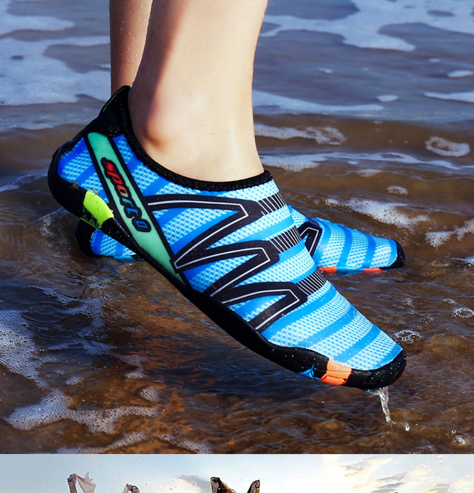 ภาพประกอบคำอธิบาย รองเท้าเดินทะเล รองเท้าเดินชายหาด รองเท้าดำน้ำ รองเท้าวิ่งชายหาด รองเท้าว่ายน้ำ น้ำหนักเบา ลุยน้ำได้สบาย แห้งเร็ว จำนวน 1 คู่ แท้ 100% diving shoes snorkeling shoes ใส่นุ่มวิ่งสบาย SP162